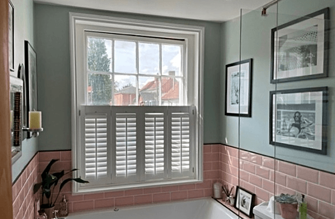 Café style wooden shutters