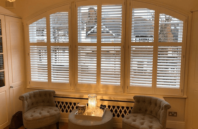 Wide round top shutters