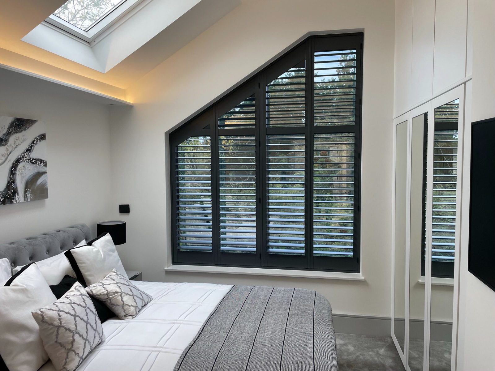 Anthracite Triangle Shutters   St Albans